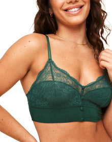 Adore Me Anja Unlined Bralette in color Trekking Green and shape bralette