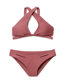 Adore Me Demi Bra in color Withered Rose and shape two piece
