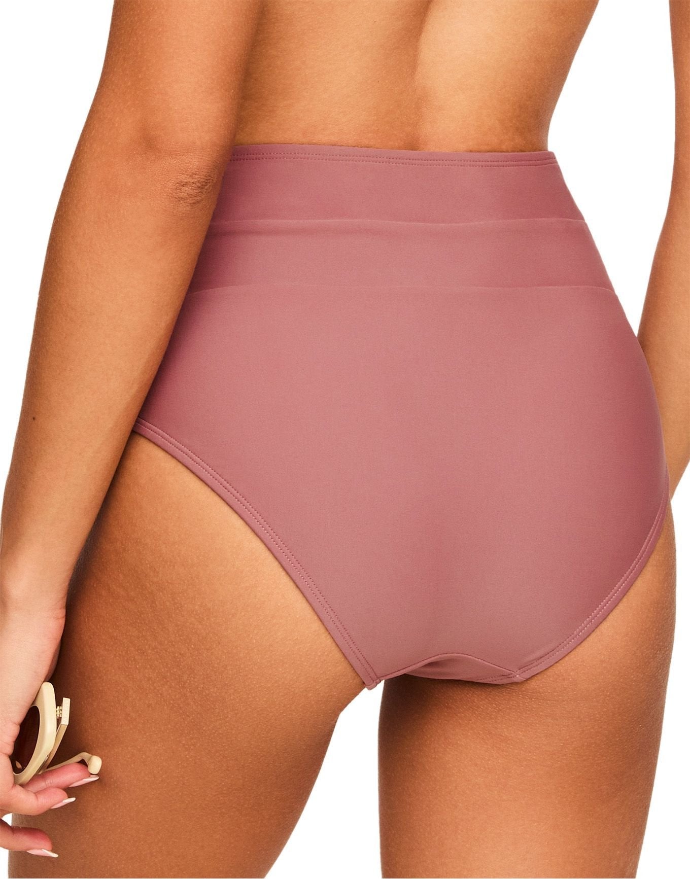 Adore Me Demi High Waist Bikini in color Withered Rose and shape high waisted