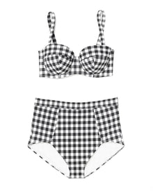 Adore Me Vivien Bra in color Gingham C02 and shape two piece