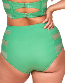 Adore Me Daeny High-Waist Bikini in color Absinthe Green and shape high waisted