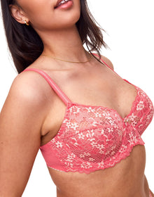 Adore Me Cinthia Unlined Full Coverage in color Sunkist Coral and shape full coverage