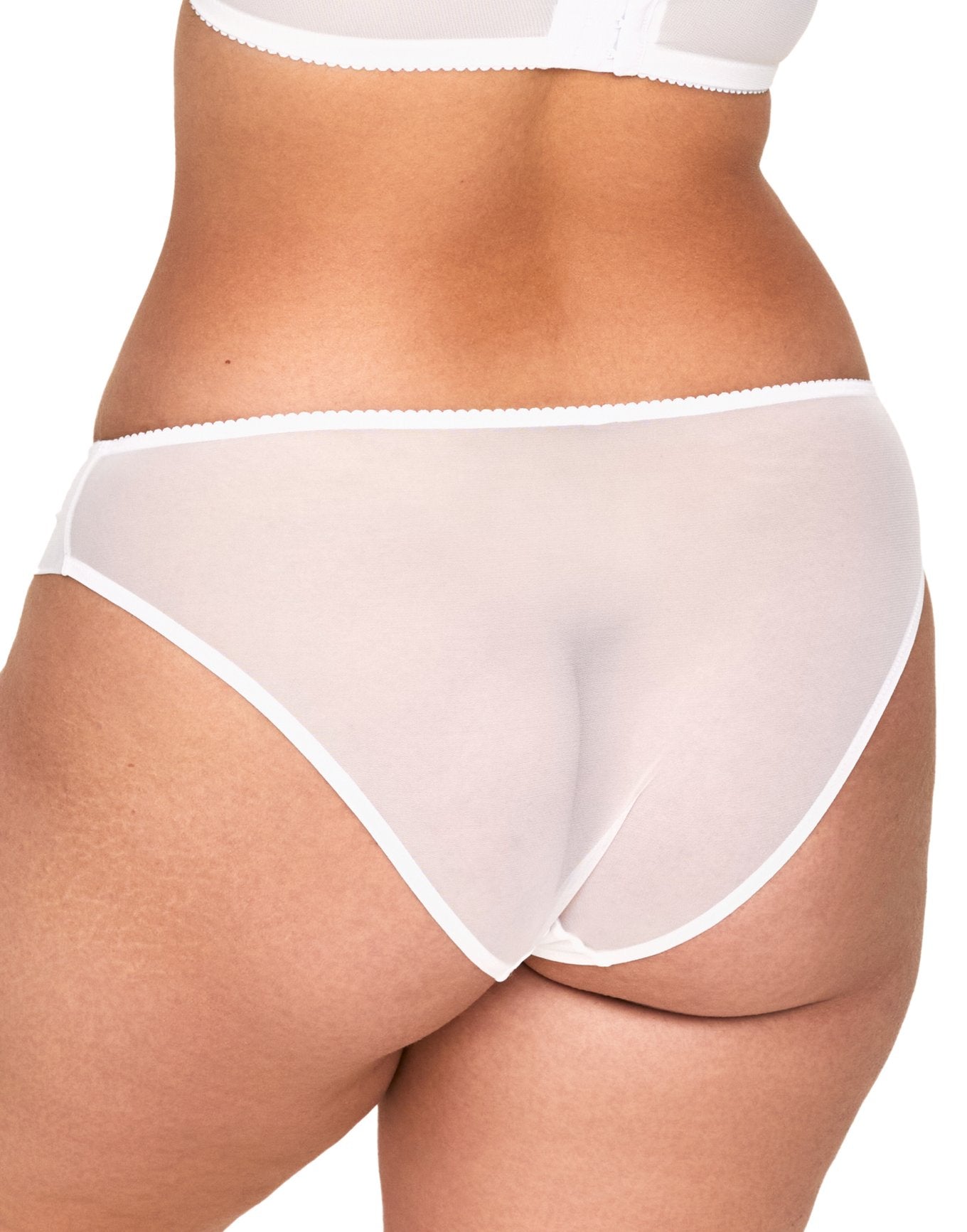 Adore Me Clera Bikini Panty in color Bright White and shape bikini