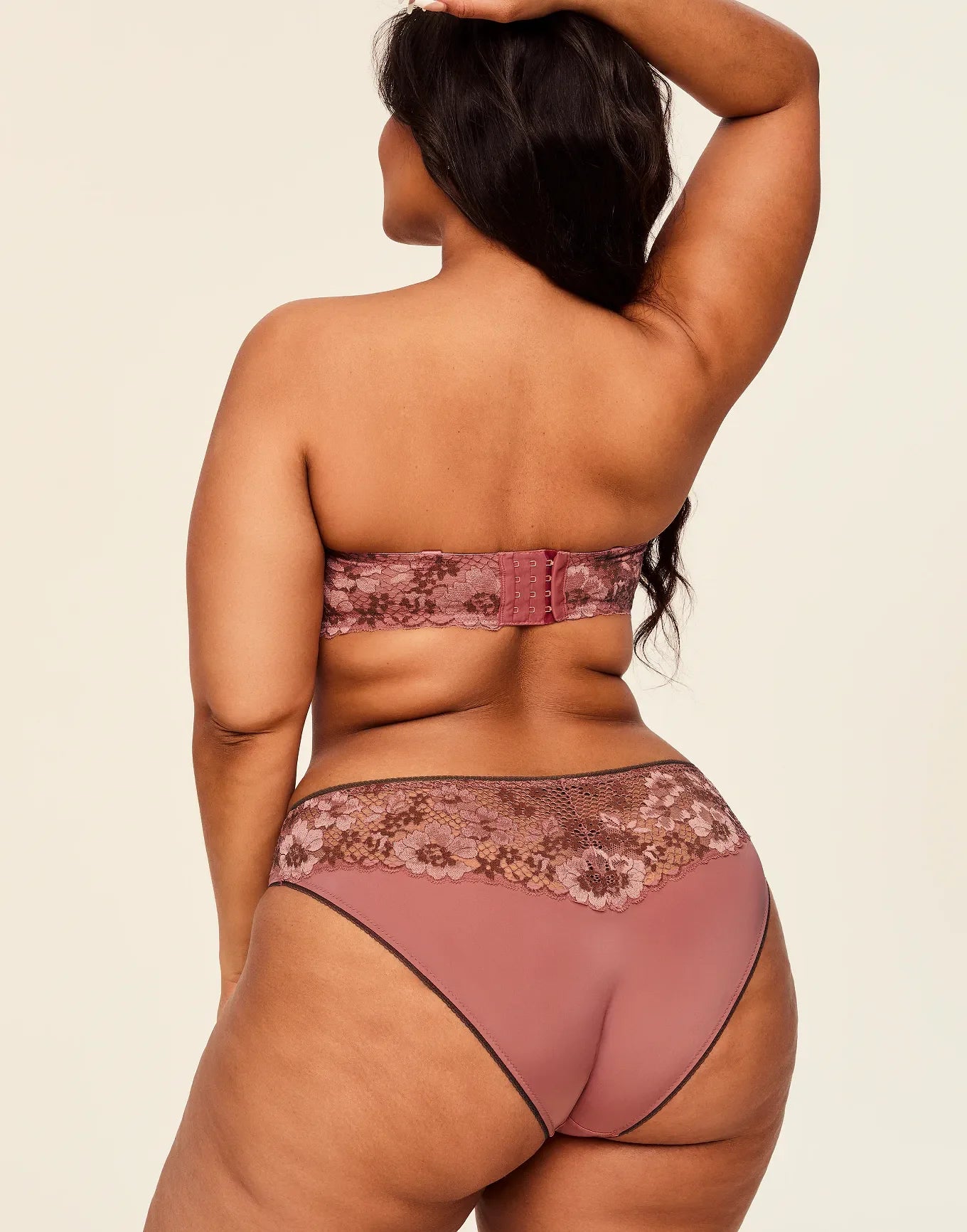 Adore Me Lugo Bikini Panty in color Brick Dust and shape bikini