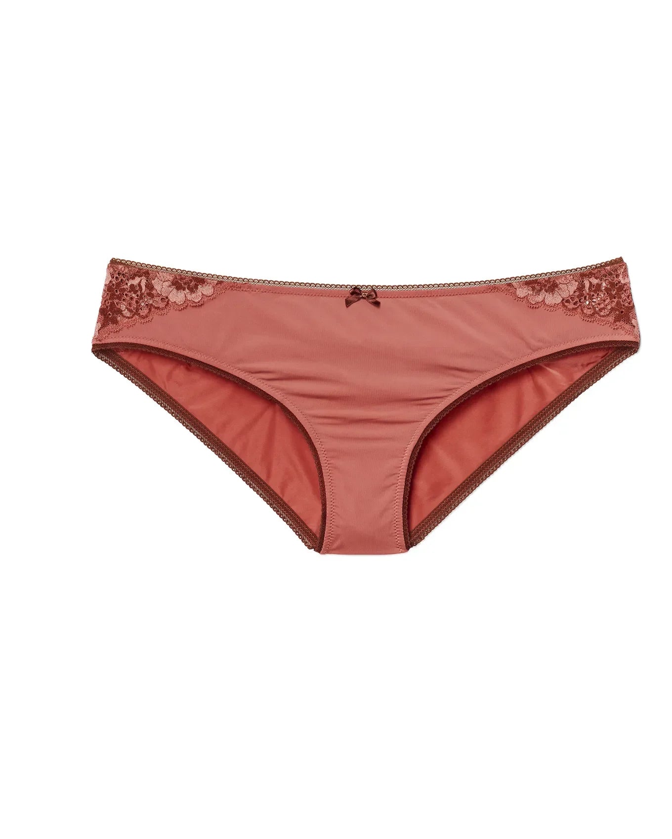Adore Me Lugo Bikini Panty in color Brick Dust and shape bikini