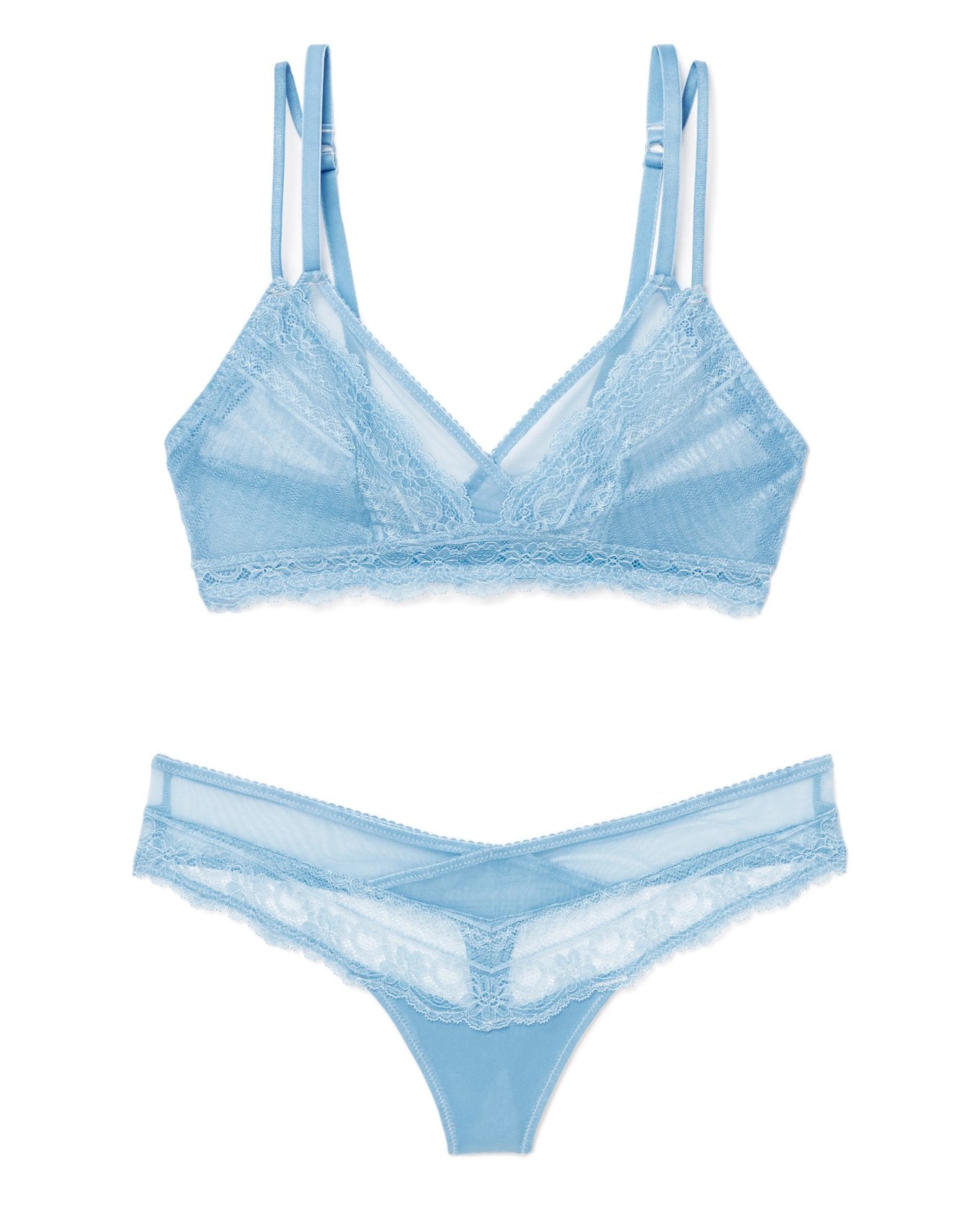 Adore Me Mindi Bralette in color Airy Blue and shape bralette