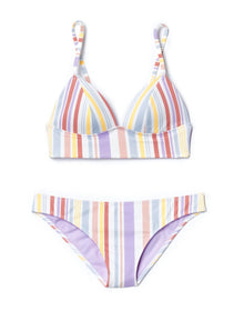Adore Me Nina Panty in color Sun Soaked Stripe C03 and shape bikini