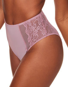 Adore Me Joslyn High-Waist Bikini in color Bleached Mauve and shape high waisted