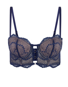 Adore Me Margaritte Push-Up Balconette in color Medieval Blue and shape balconette
