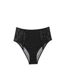 Adore Me Joslyn High-Waist Bikini in color Jet Black and shape high waisted