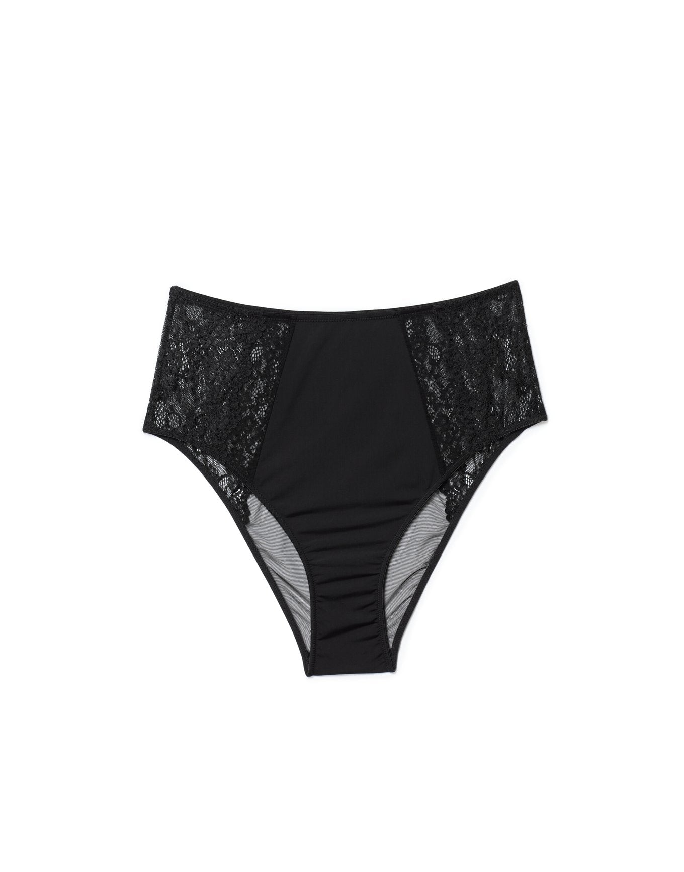 Adore Me Joslyn High-Waist Bikini in color Jet Black and shape high waisted