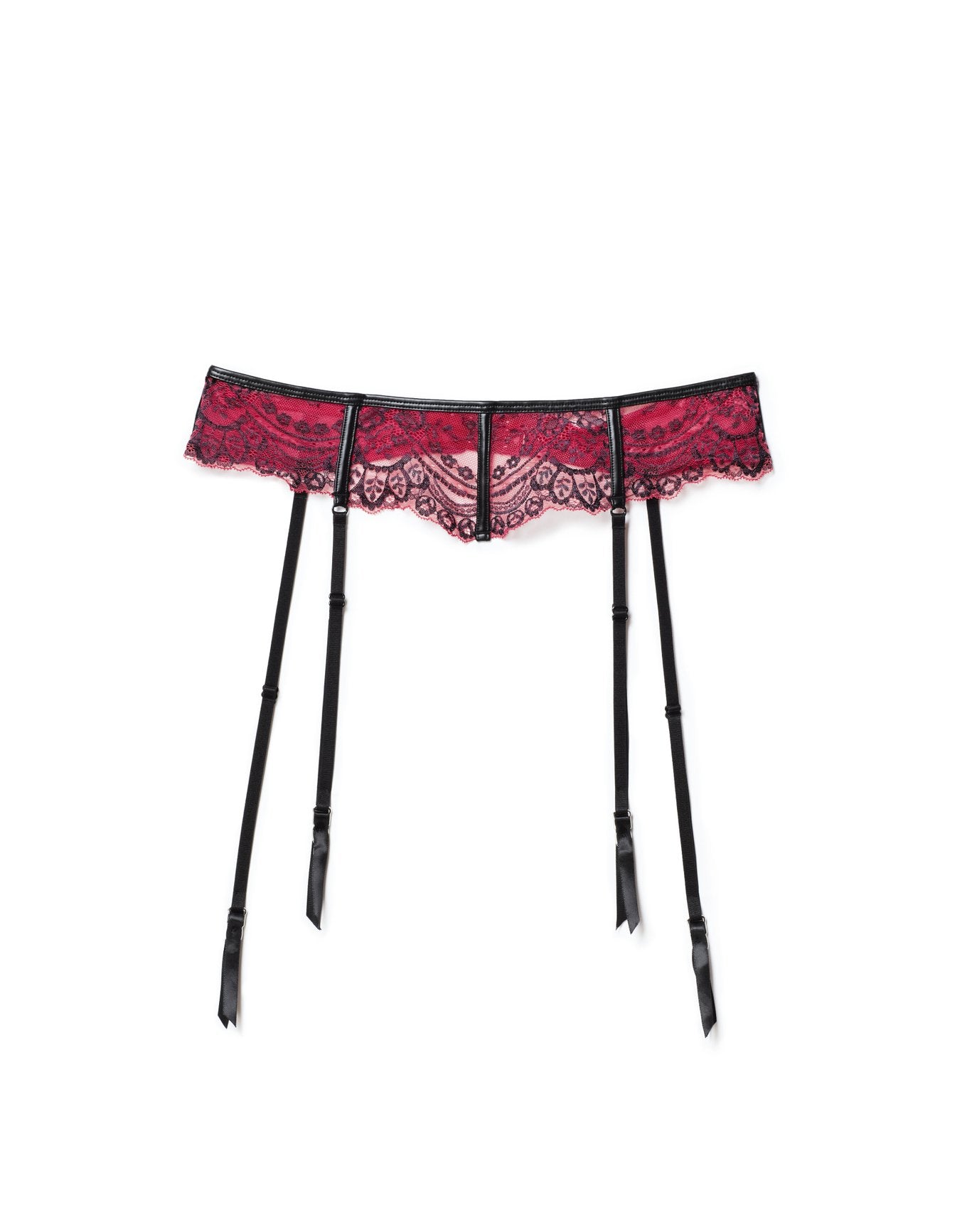 Adore Me Paloma Garter Belt in color Virtual Pink and shape garter belt