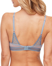 Adore Me Tatum Bra in color Ashley Blue and shape full coverage