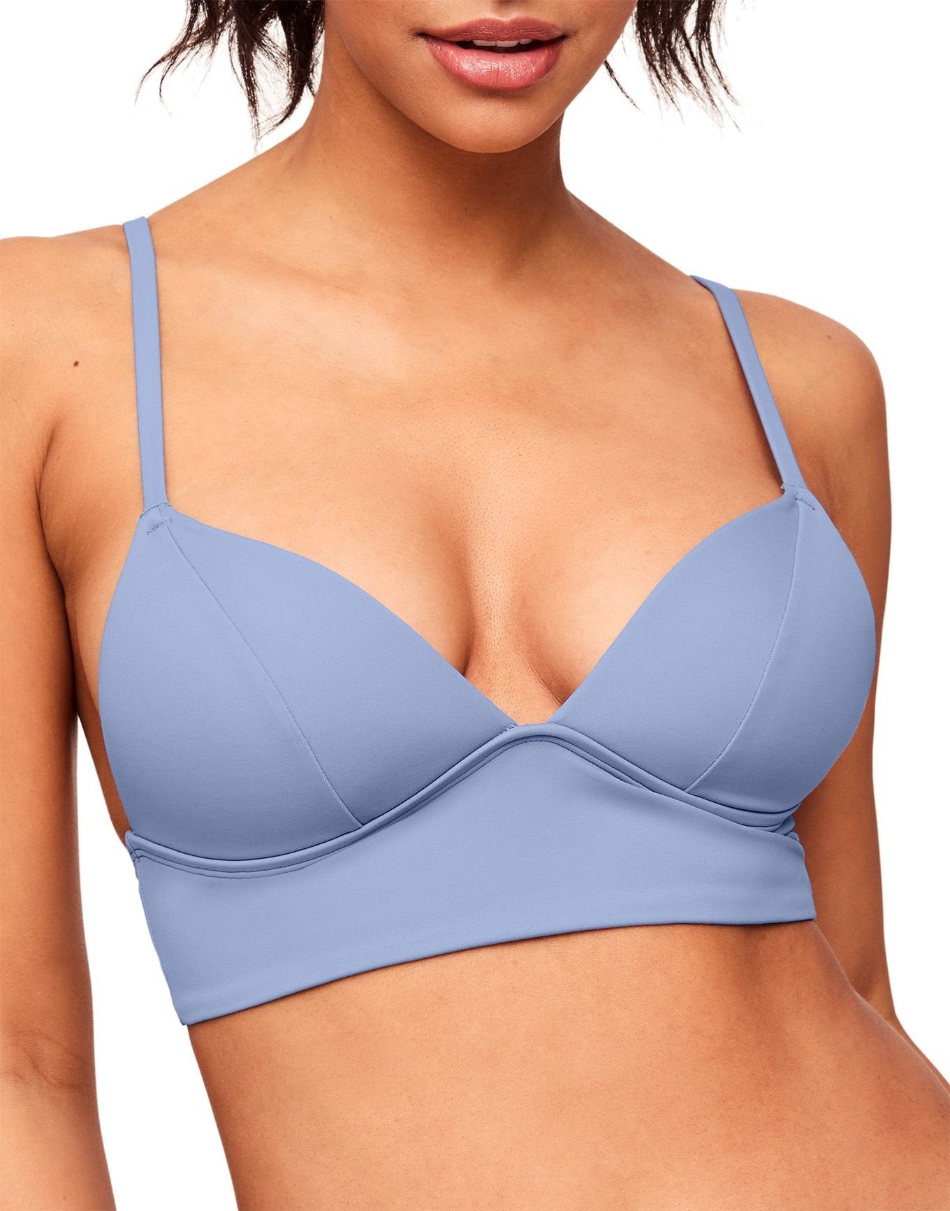 Adore Me Nina Bra in color Purple Impression and shape two piece