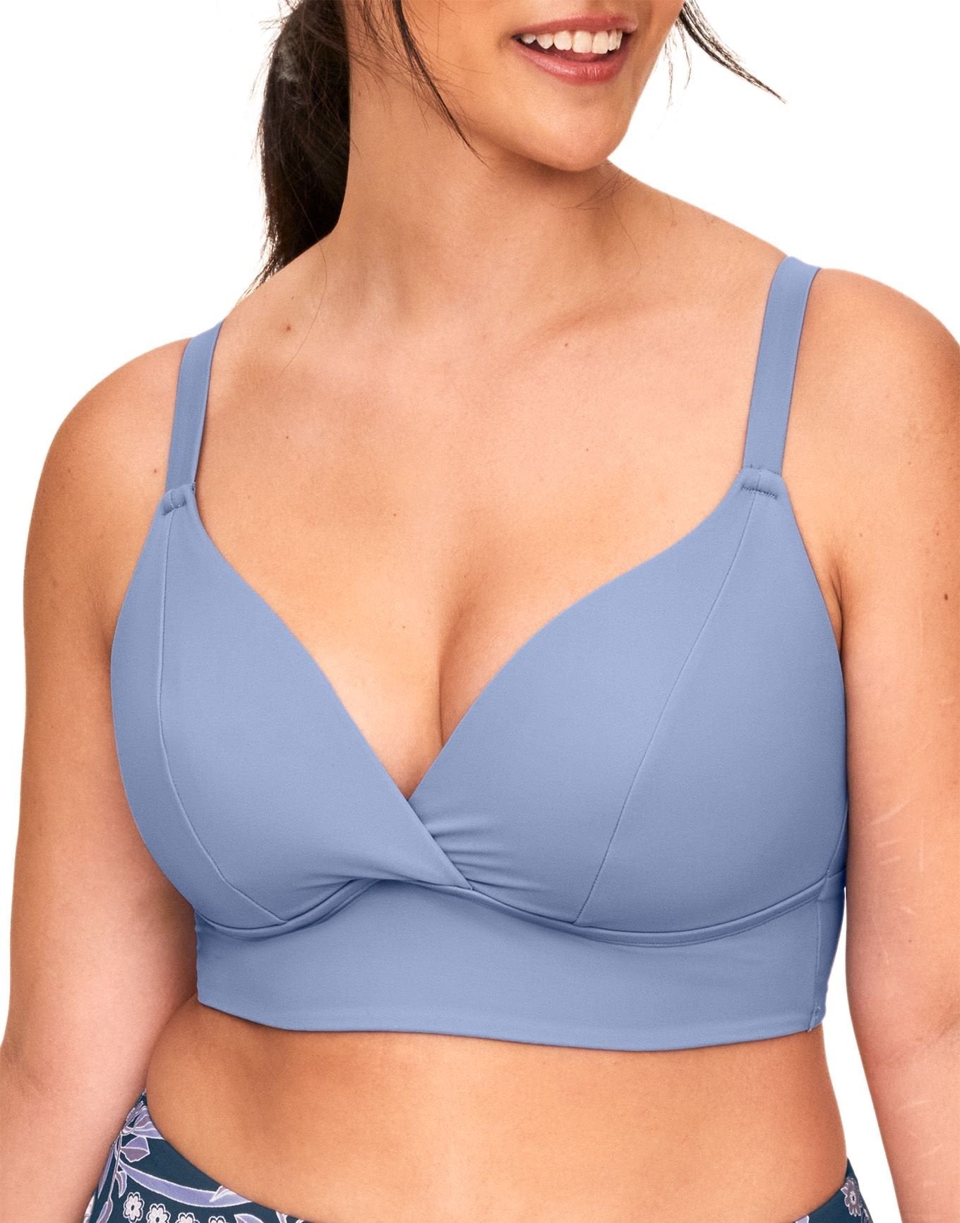Adore Me Nina Bra in color Purple Impression and shape two piece