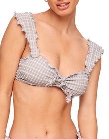 Adore Me Steph Bra in color Gingham- Raindrops and shape two piece