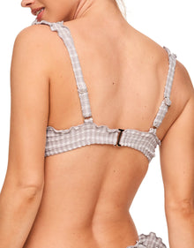 Adore Me Steph Bra in color Gingham- Raindrops and shape two piece