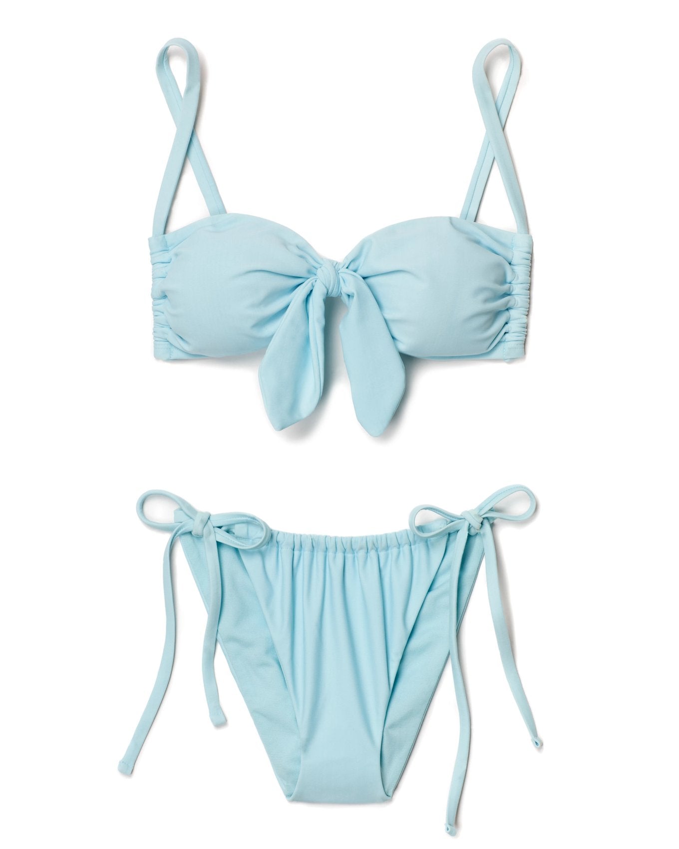 Adore Me Sienna Bra in color Iced Aqua and shape two piece