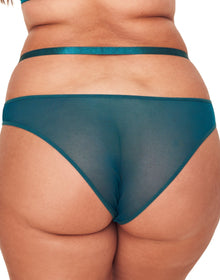 Adore Me Kaia Panty in color Blue Coral and shape cheeky