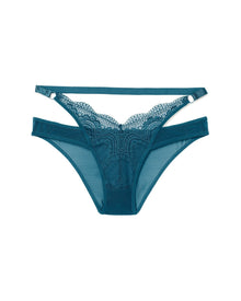 Adore Me Kaia Panty in color Blue Coral and shape cheeky