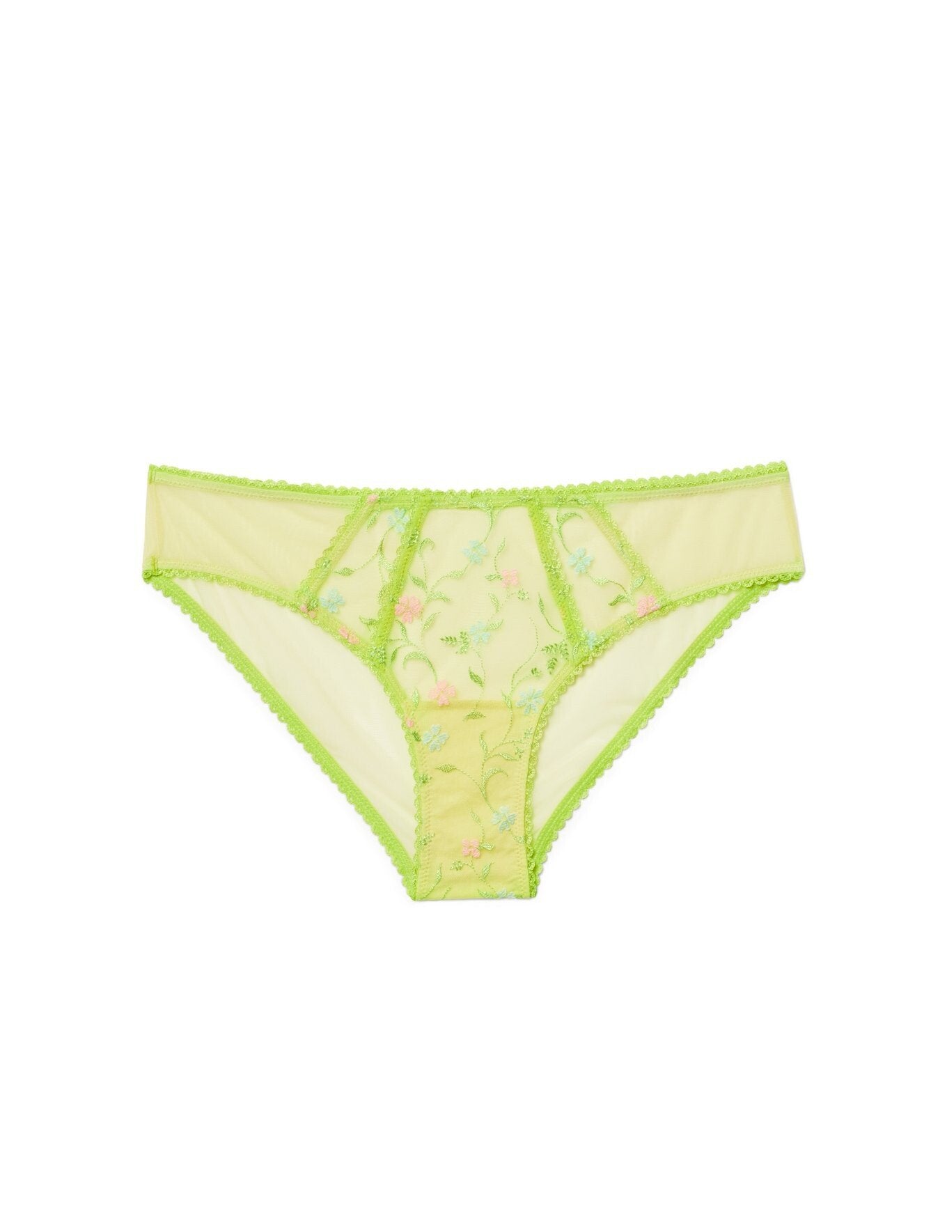 Adore Me Rosa Bikini Panty in color Blooming Vines Emb C07 / C7BLMNGVIN and shape bikini