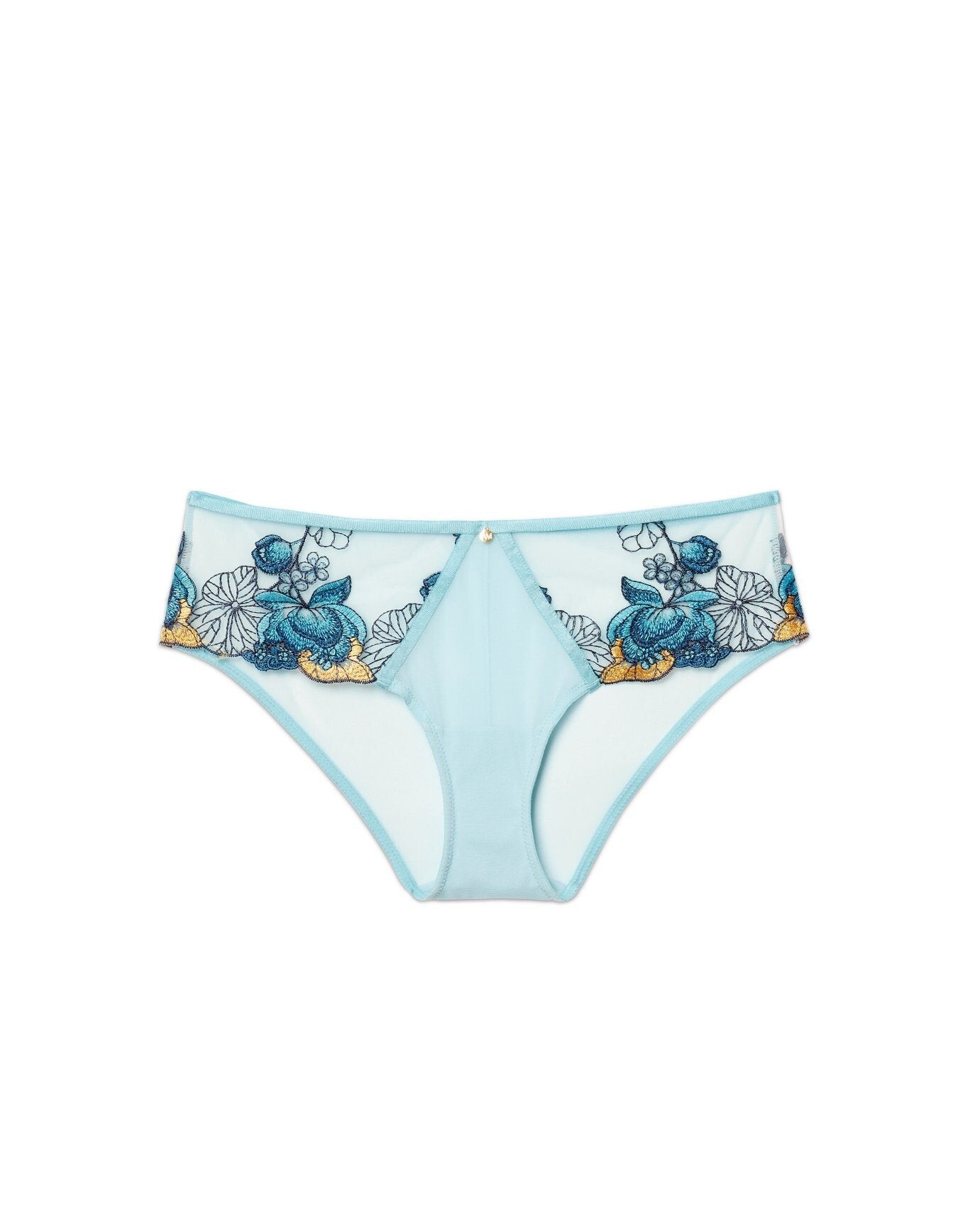 Adore Me Emilie Hipster Panty in color Lotus Pond Embroidery C05 and shape hipster