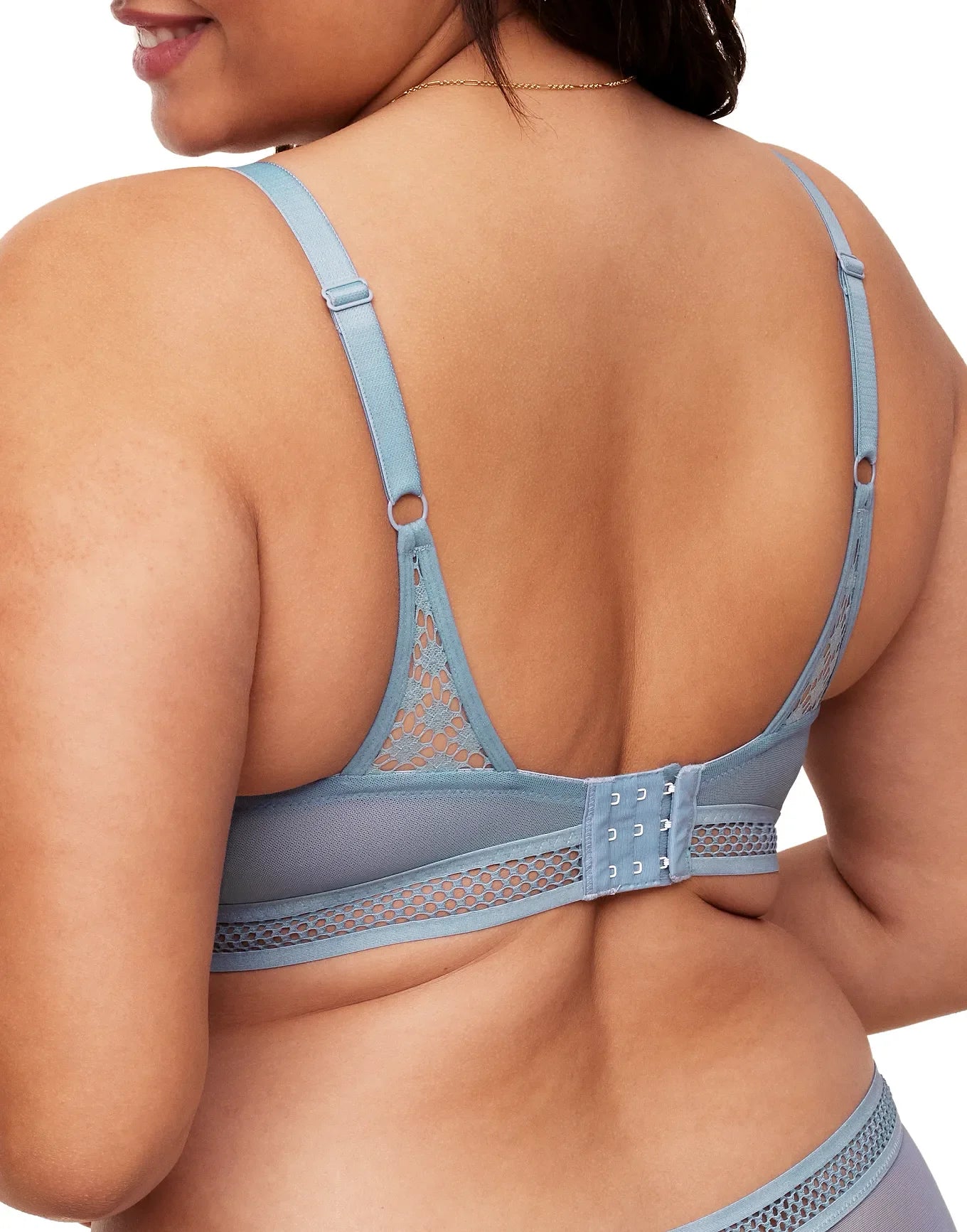Adore Me Tatum Bra in color Ashley Blue and shape full coverage
