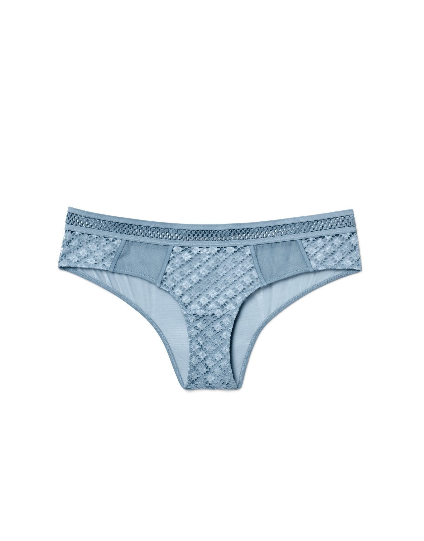 Adore Me Tatum Cheeky Panty in color Ashley Blue and shape cheeky