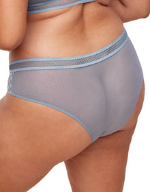 Adore Me Tatum Cheeky Panty in color Ashley Blue and shape cheeky