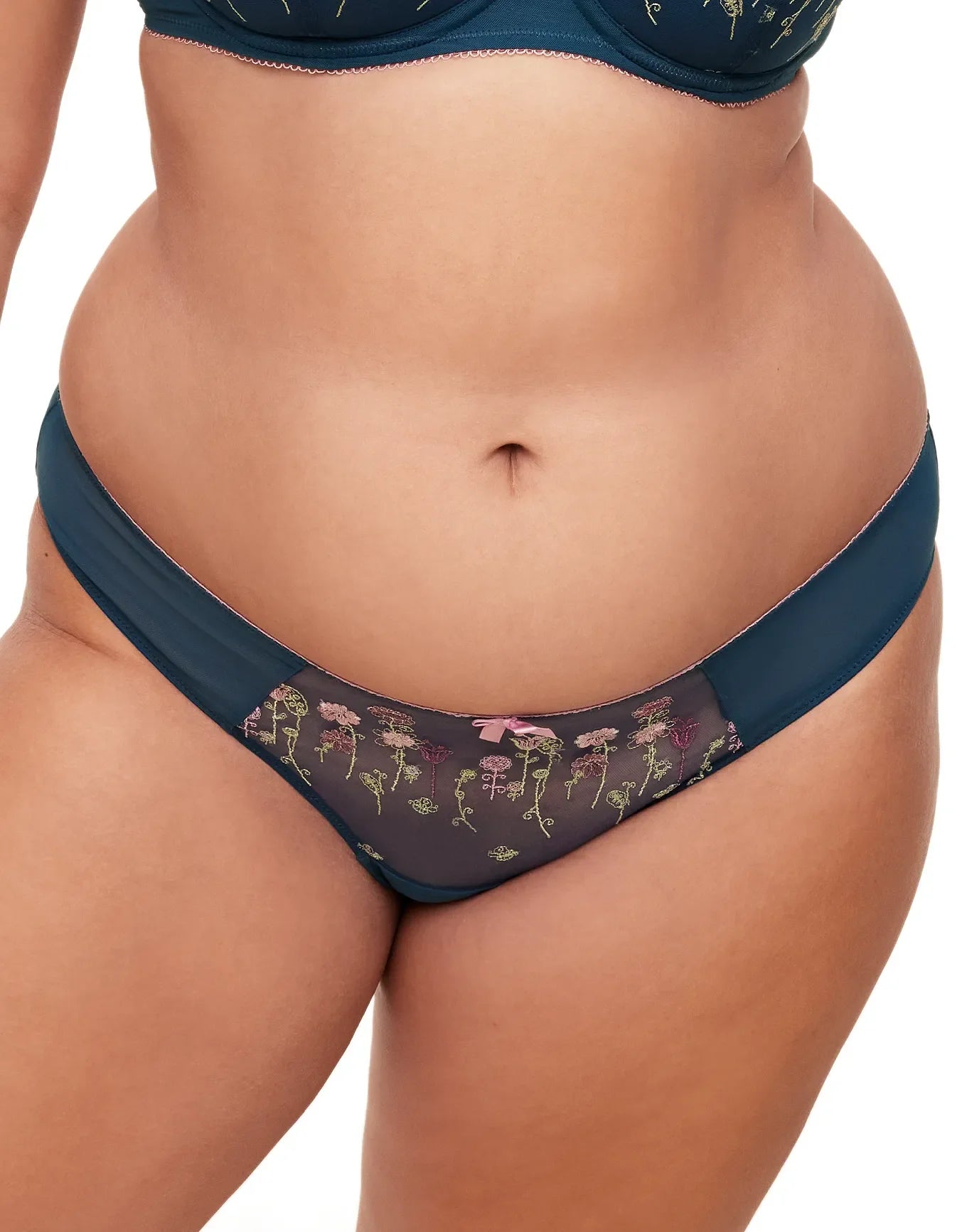 Adore Me Elie Bikini Panty in color Key Largo and shape bikini