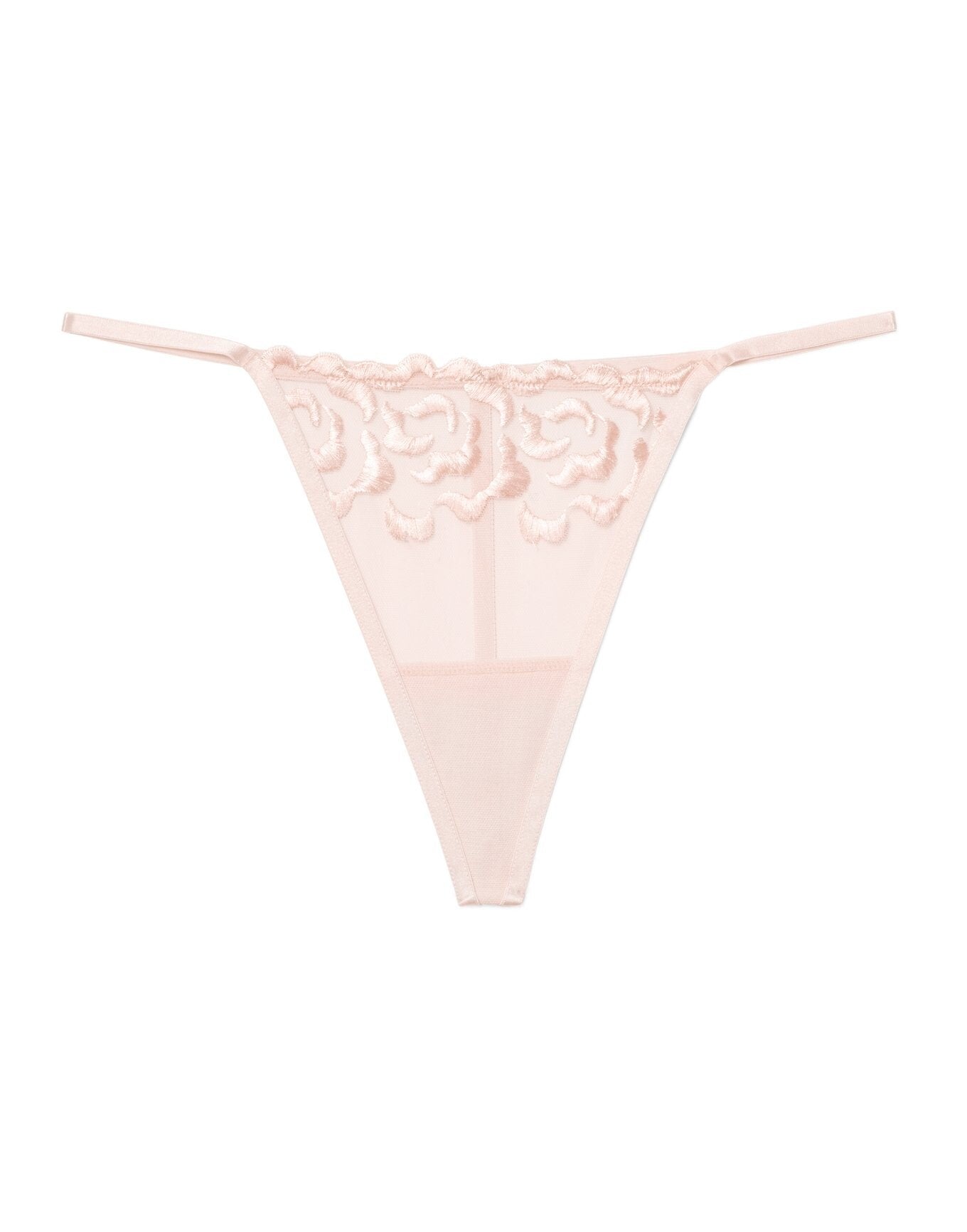 Adore Me Jestina G-String Panty in color Soft Pink and shape g-string