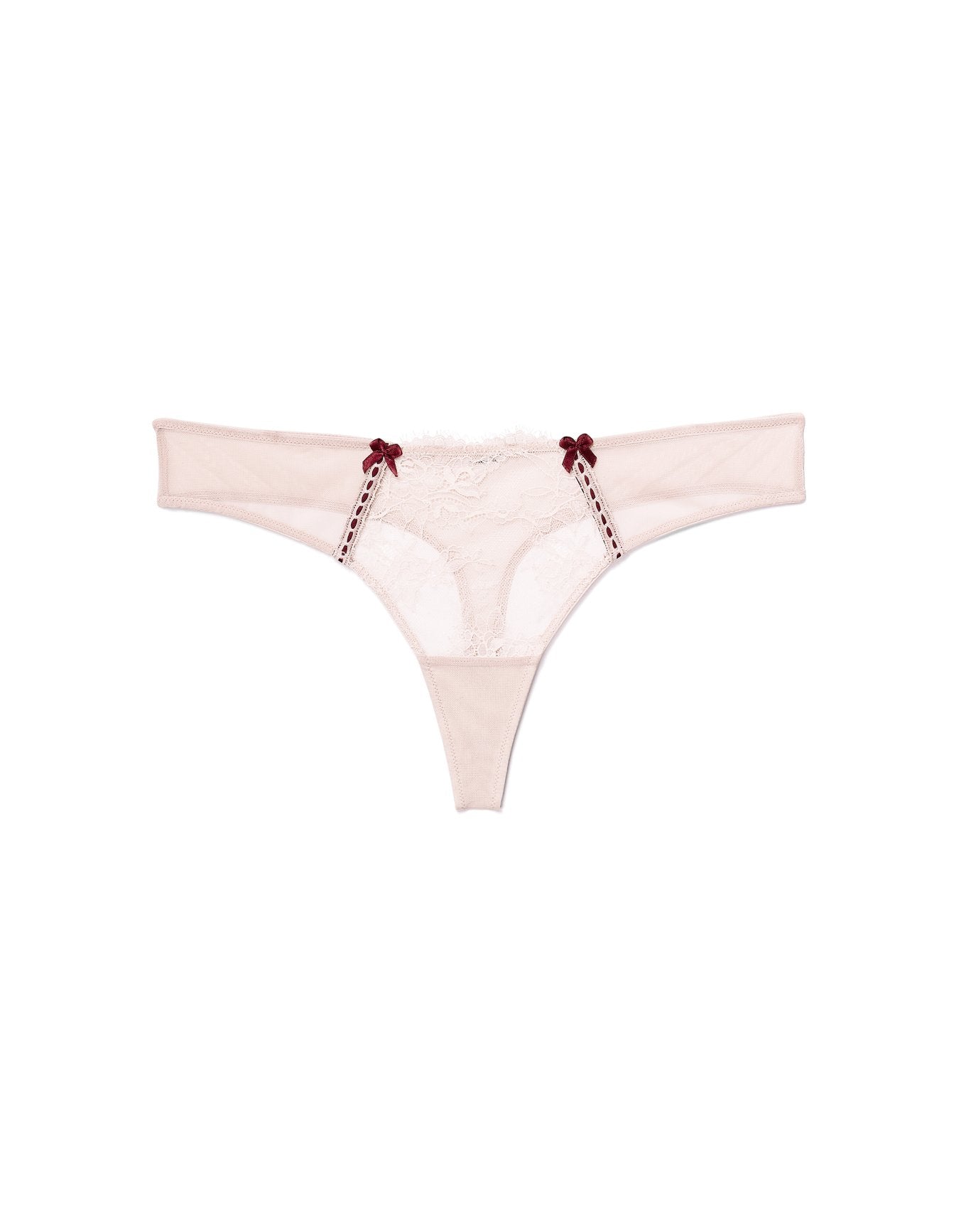 Adore Me Yara Thong Panty in color Peach Whip and shape thong
