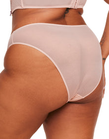 Adore Me Yara Bikini Panty in color Peach Whip and shape bikini