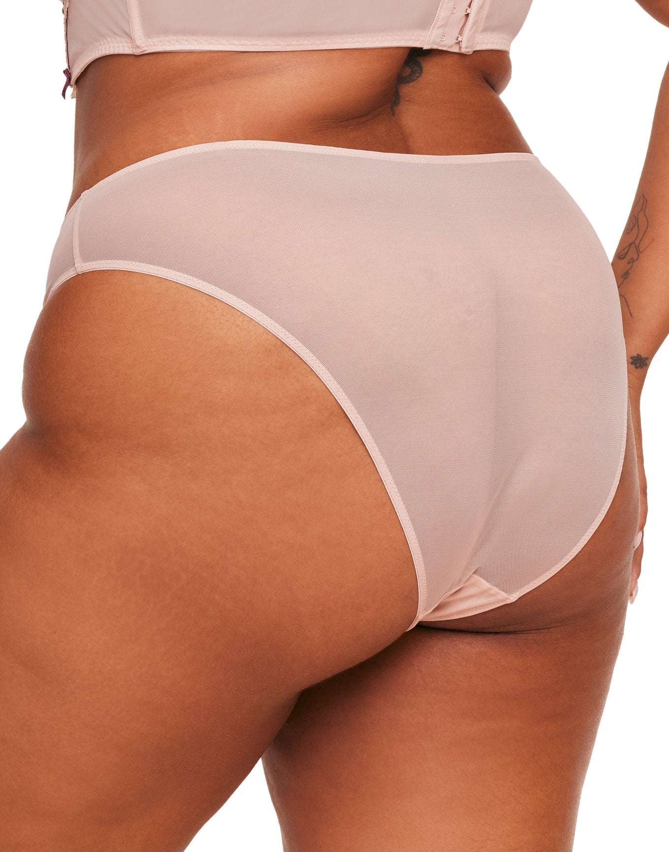 Adore Me Yara Bikini Panty in color Peach Whip and shape bikini