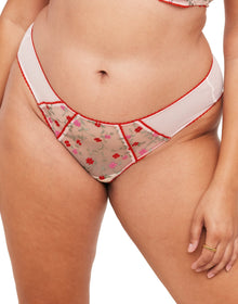 Adore Me Rosa Thong Panty in color Blooming Vines Emb C06 and shape thong