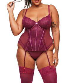 Adore Me Sherry Bustier in color Rhododendron and shape bustier