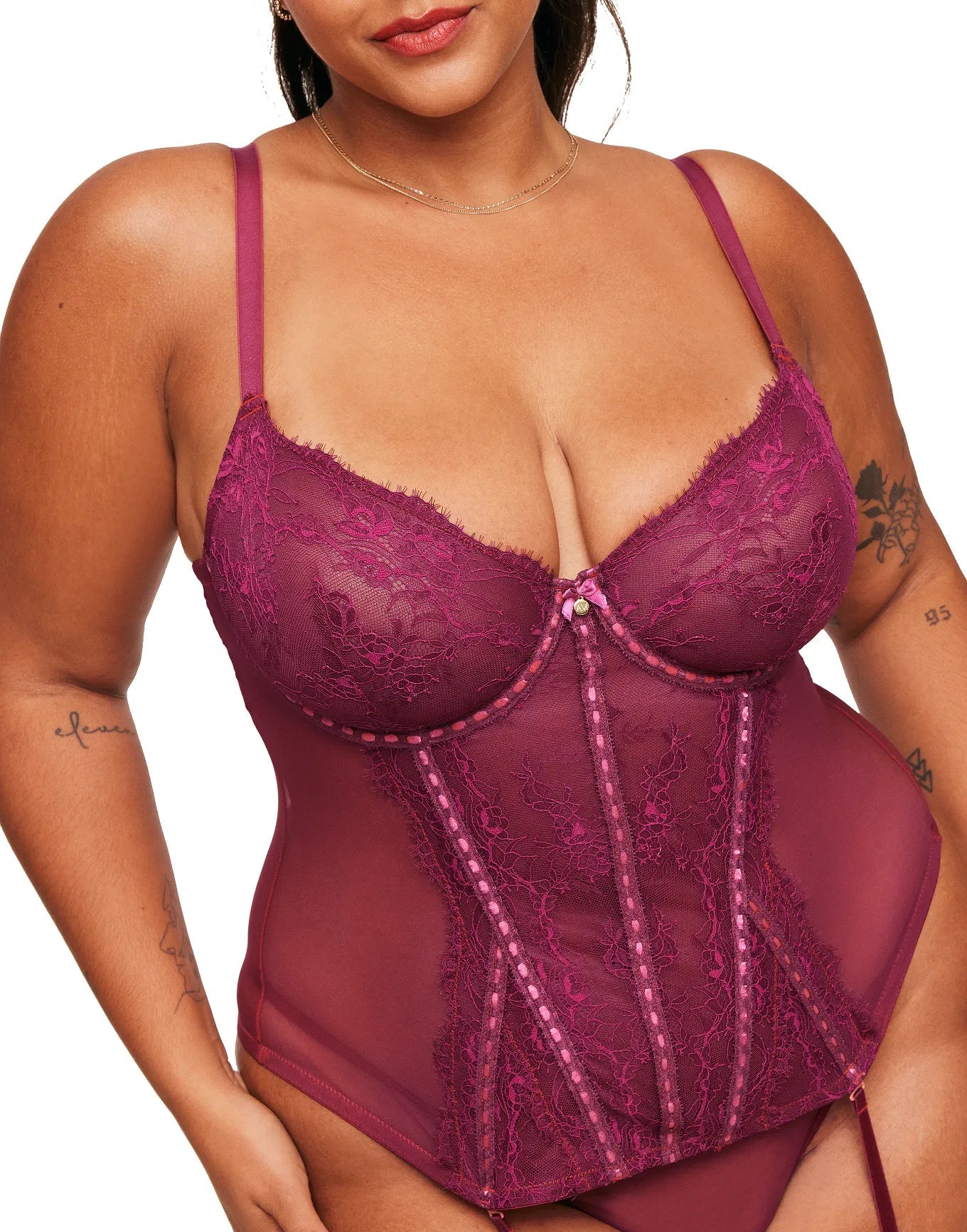Adore Me Sherry Bustier in color Rhododendron and shape bustier