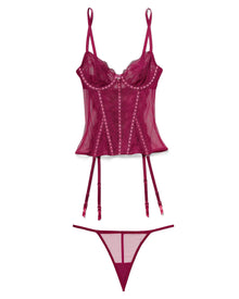 Adore Me Sherry Bustier in color Rhododendron and shape bustier