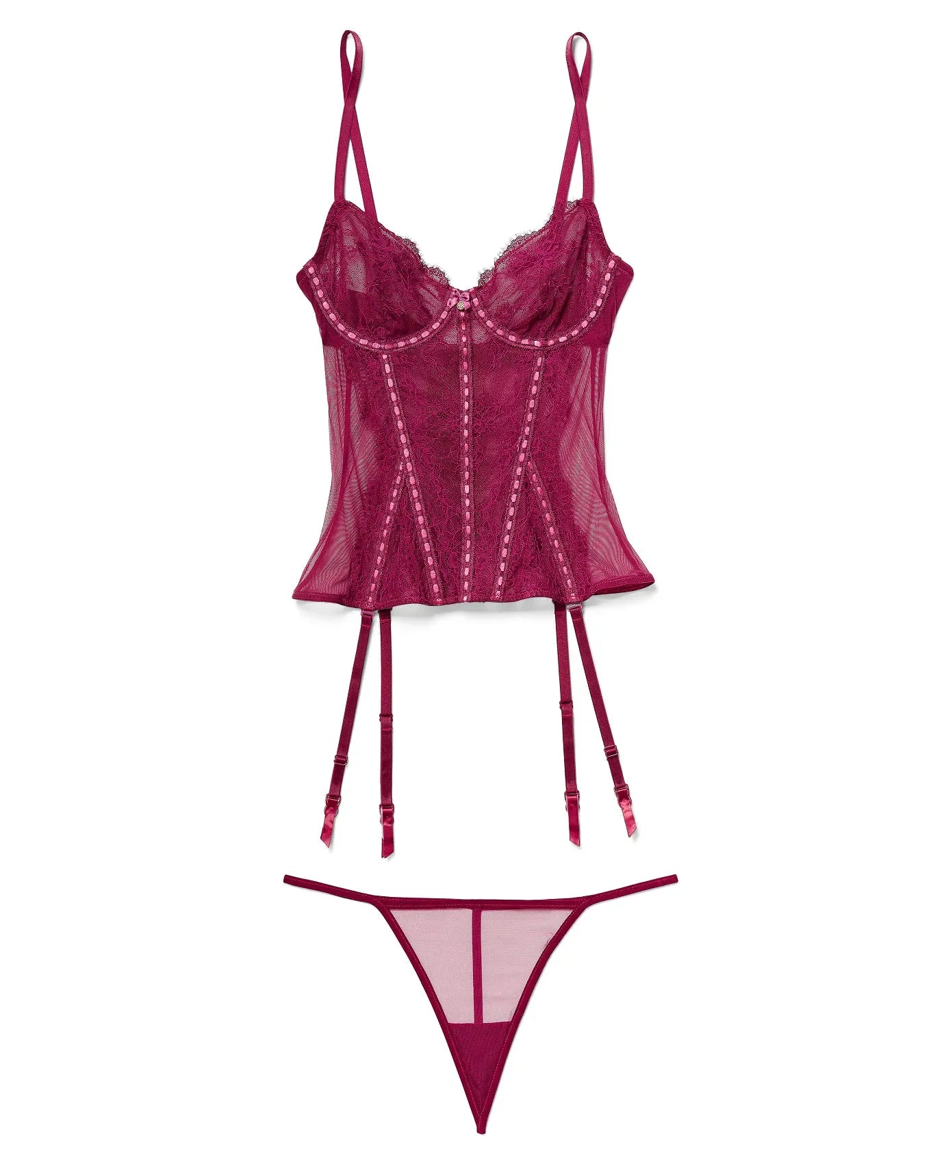 Adore Me Sherry Bustier in color Rhododendron and shape bustier