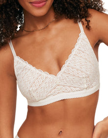 Adore Me Samanta Contour Bralette in color Whisper White and shape bralette
