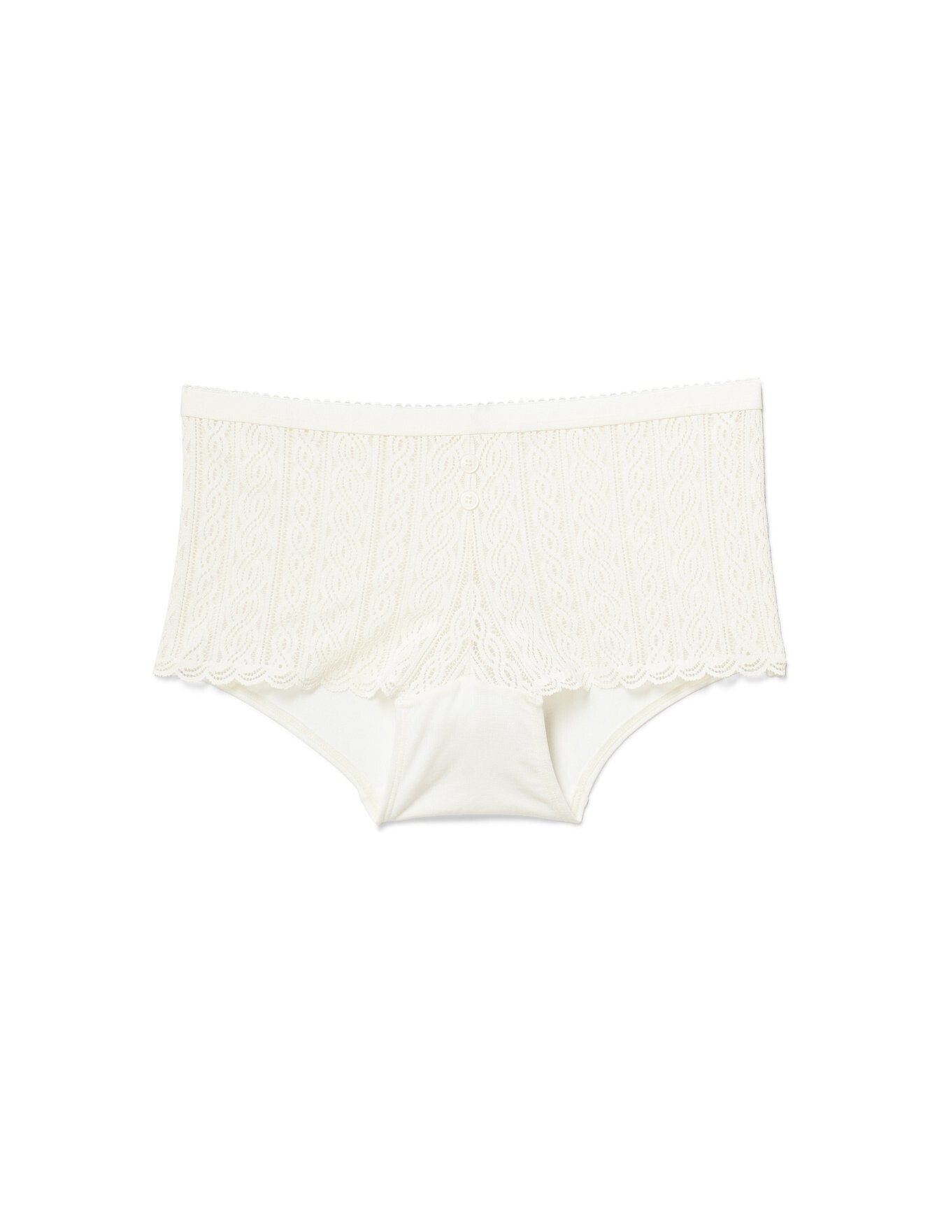 Adore Me Samanta Shorts in color Whisper White and shape shortie