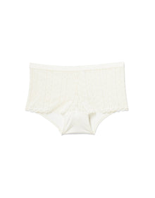 Adore Me Samanta Shorts in color Whisper White and shape shortie