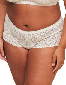 Adore Me Samanta Shorts in color Whisper White and shape shortie