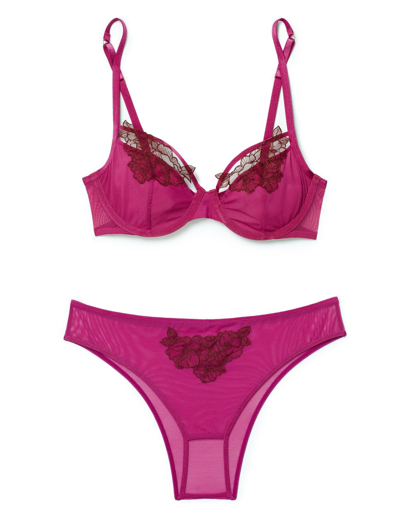Adore Me Andy Unlined Demi in color Festival Fuchsia and shape demi