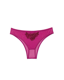 Adore Me Andy Cheeky Panty in color Festival Fuchsia and shape crotchless