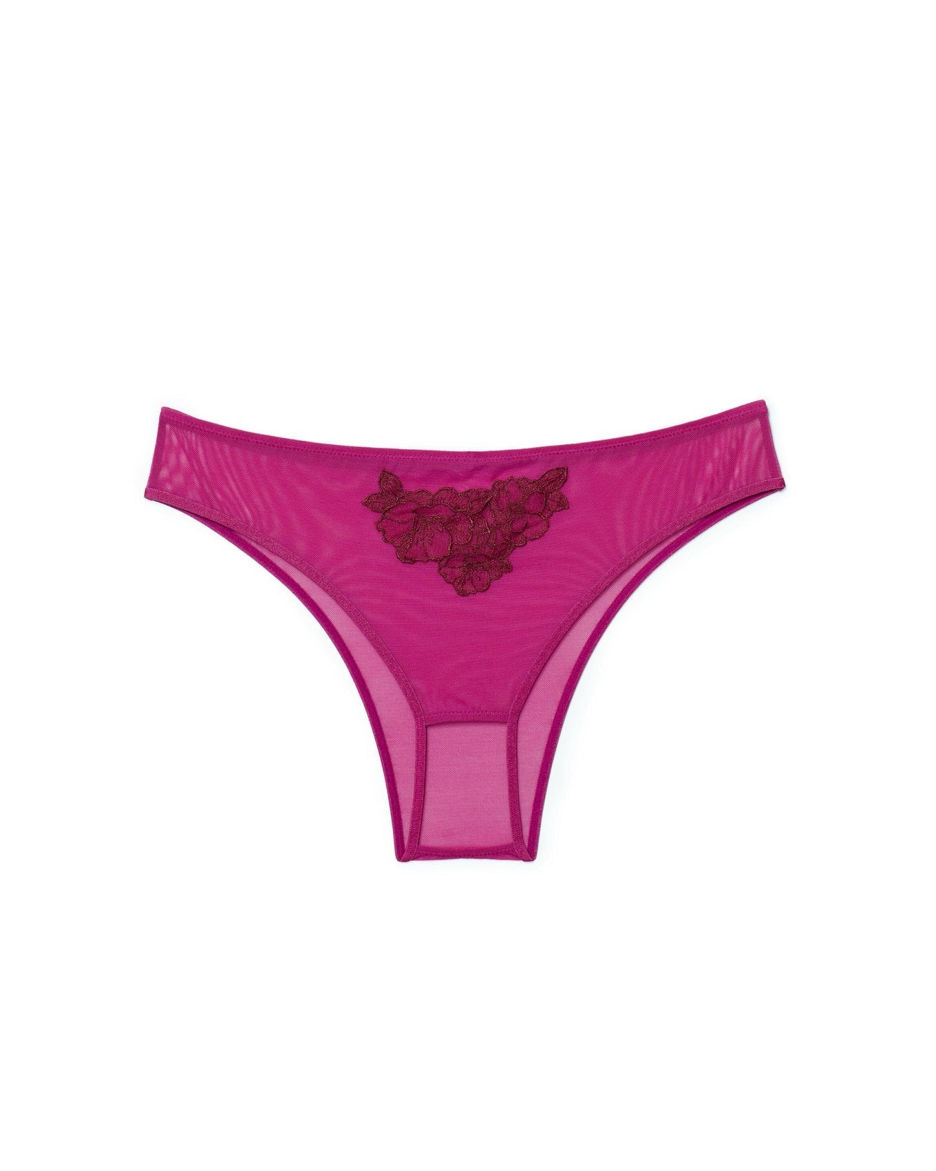 Adore Me Andy Cheeky Panty in color Festival Fuchsia and shape crotchless