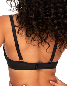 Adore Me Marcia Push-Up Plunge in color Jet Black and shape plunge