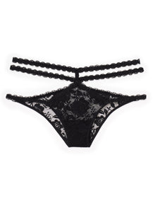 Adore Me Marcia Cheeky Panty in color Jet Black and shape cheeky