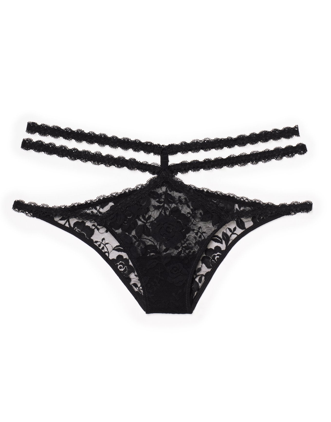 Adore Me Marcia Cheeky Panty in color Jet Black and shape cheeky