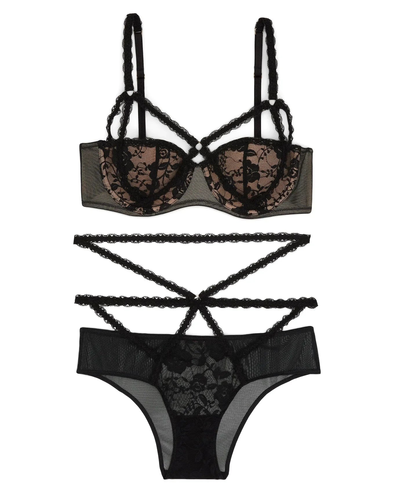 Brigitte Balconette Bra | Jet Black